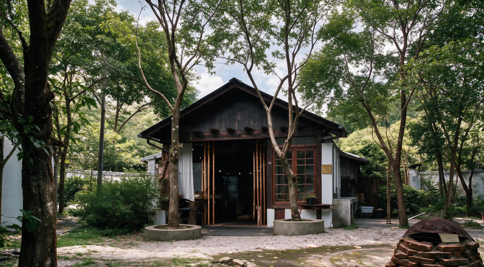 林木环绕的独立工作空间